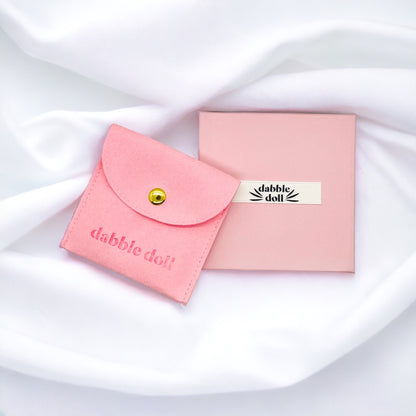 Pink Dabble Doll Bracelet Stack Set for girls and women in stylish packaging with a soft finish