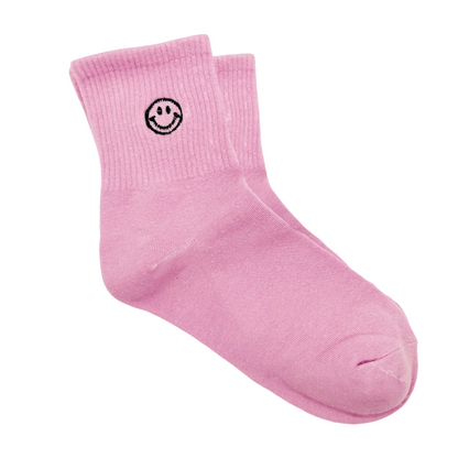 Dabble Doll Pink Gift Box featuring cute smiley face socks for girls and women