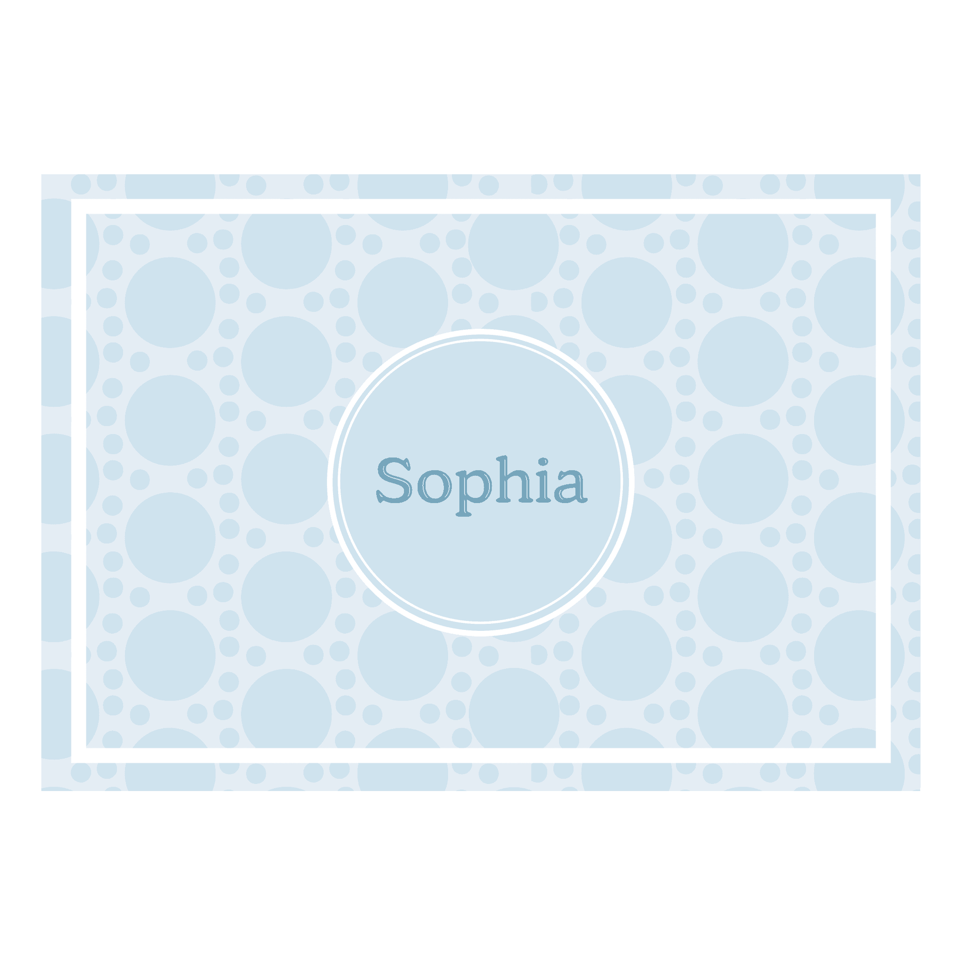 Personalized light blue gift box for girls with polka dot design, ideal for special occasions