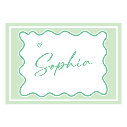 Green Dabble Doll Gift Box with Elegant Script for Girls and Women