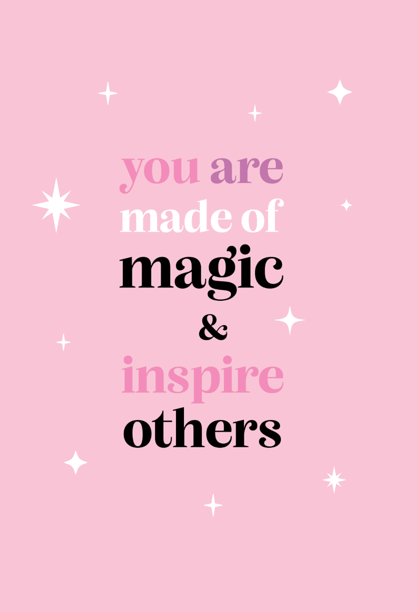 Pink gift box from Dabble Doll featuring inspirational text for girls and women