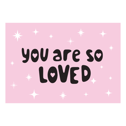 Pink Dabble Doll Gift Box featuring 'You Are So Loved' design for girls and women