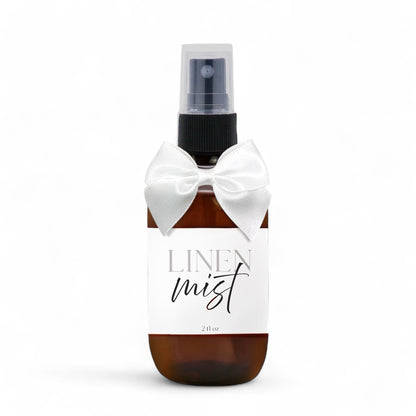 Dabble Doll Linen Mist in Amber Bottle with White Bow, Perfect for Women and Girls