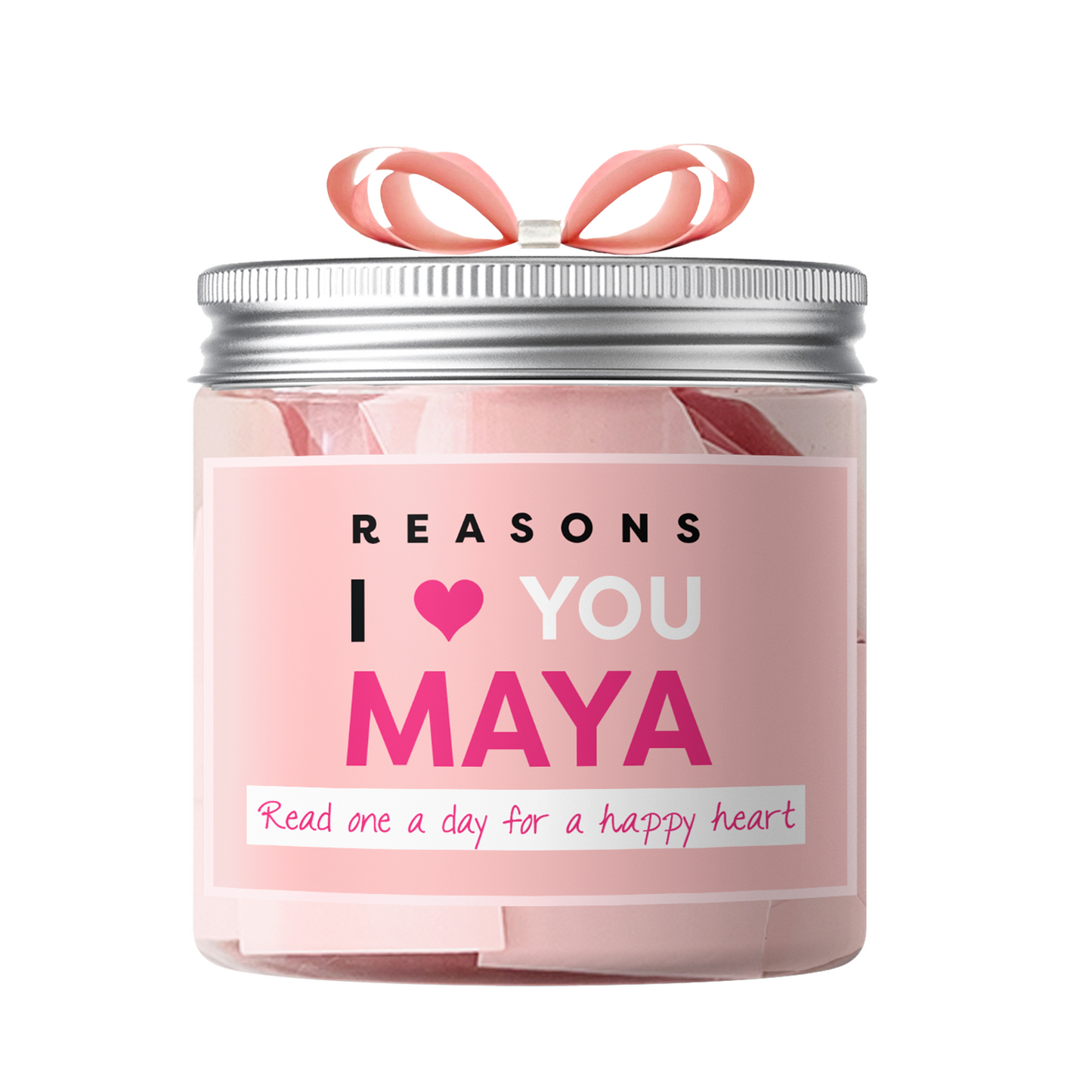 Dabble Doll gift box with personalized love note ideas jar for expressing reasons I love you