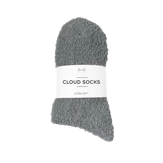 Dabble Doll Cloud Socks in Gray, an ideal women's gift idea for cozy comfort and warmth