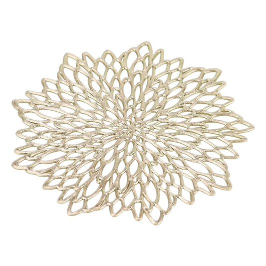 Elegant Gold Lace Coaster for Girls and Women featuring a Floral Design