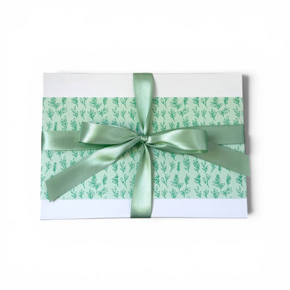 Dabble Doll Green Floral Gift Box with Satin Ribbon, Perfect for Girls and Women