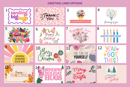 Dabble Doll colorful gift box for girls featuring assorted greeting cards for every occasion