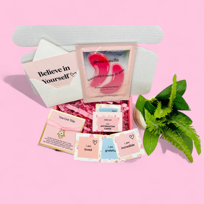 Affirmation card set by Dabble Doll in pastel colors for girls and women to inspire positivity