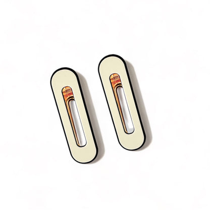 Dabble Doll Cream and Black Hair Clips for Girls and Women, Stylish and Chic Accessory