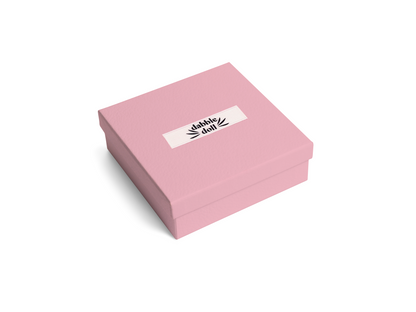 Pink gift box from Dabble Doll for hair clips designed for girls and women