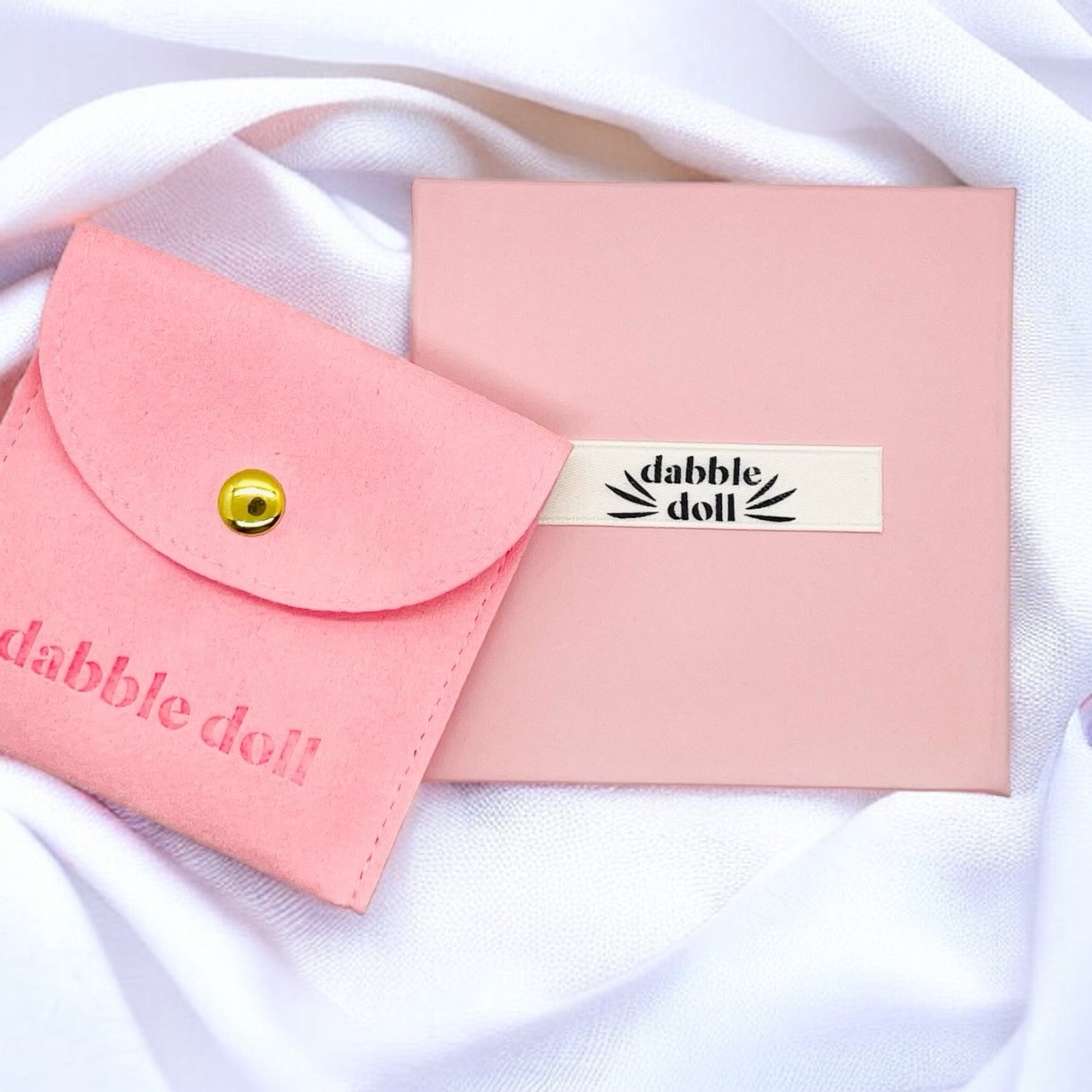 Pink Dabble Doll Hair Clips in a Cute Pouch for Girls and Women