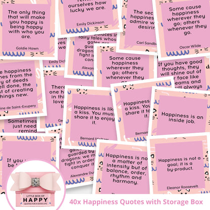 Pink Dabble Doll Gift Box for Girls featuring 40 happy quotes on decorative cards