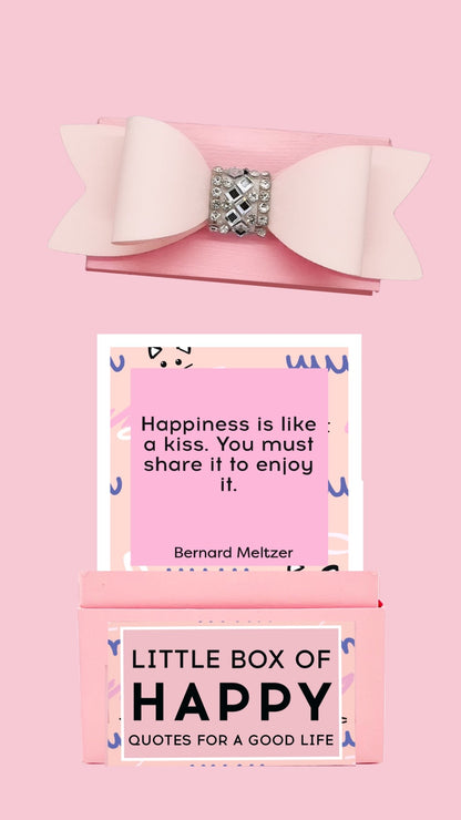 Pink Dabble Doll Gift Box for girls featuring Happy quotes and a decorative bow for a cheerful touch