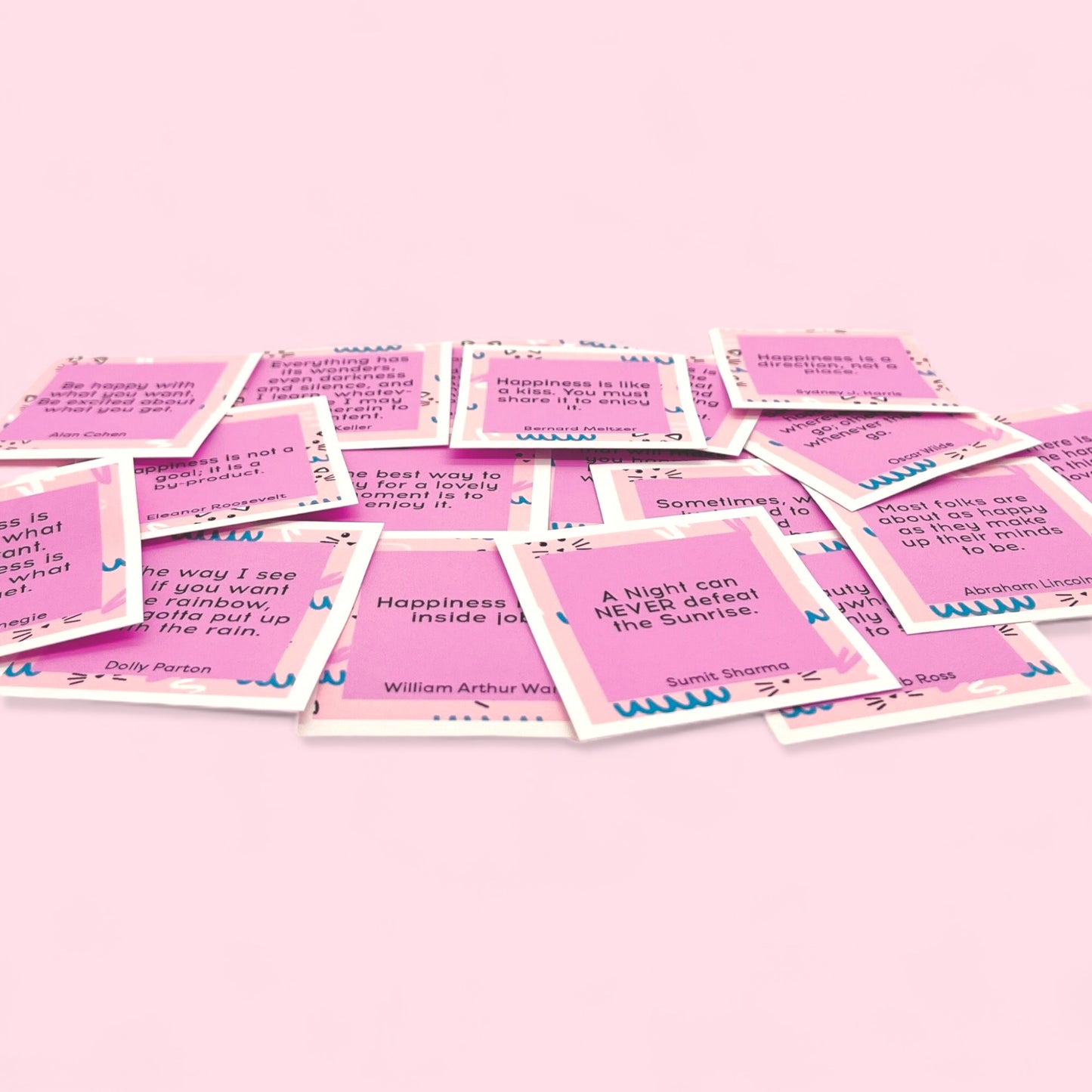 Dabble Doll Gift Box with Happy Quotes on Pink Cards, Perfect for Girls and Women