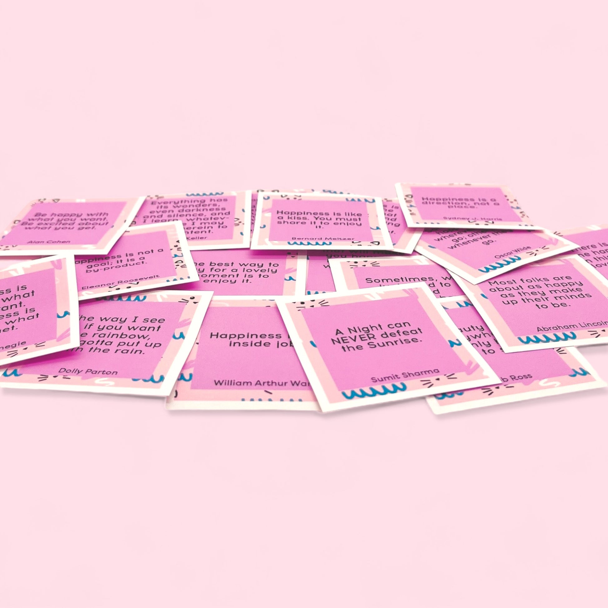 Dabble Doll Gift Box with Happy Quotes on Pink Cards, Perfect for Girls and Women