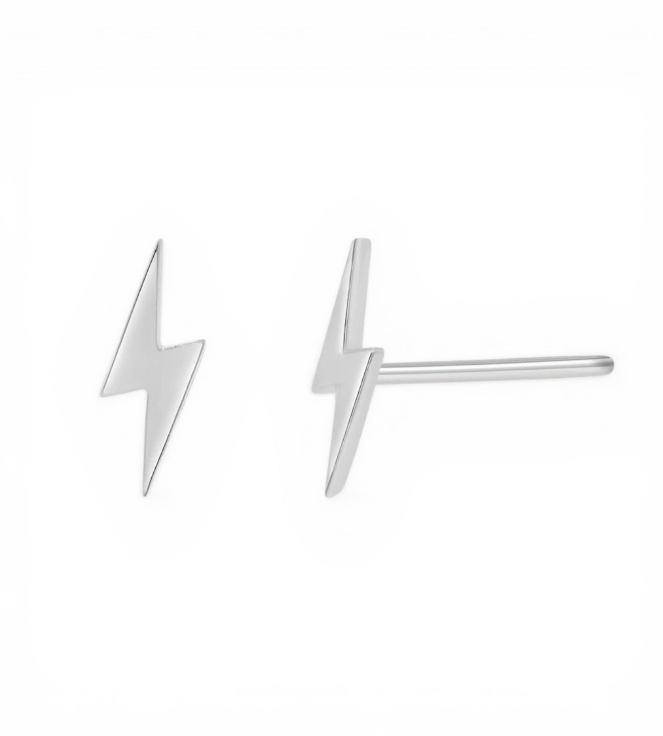 Dabble Doll hypoallergenic stud earrings in a lightning bolt design for sensitive ears