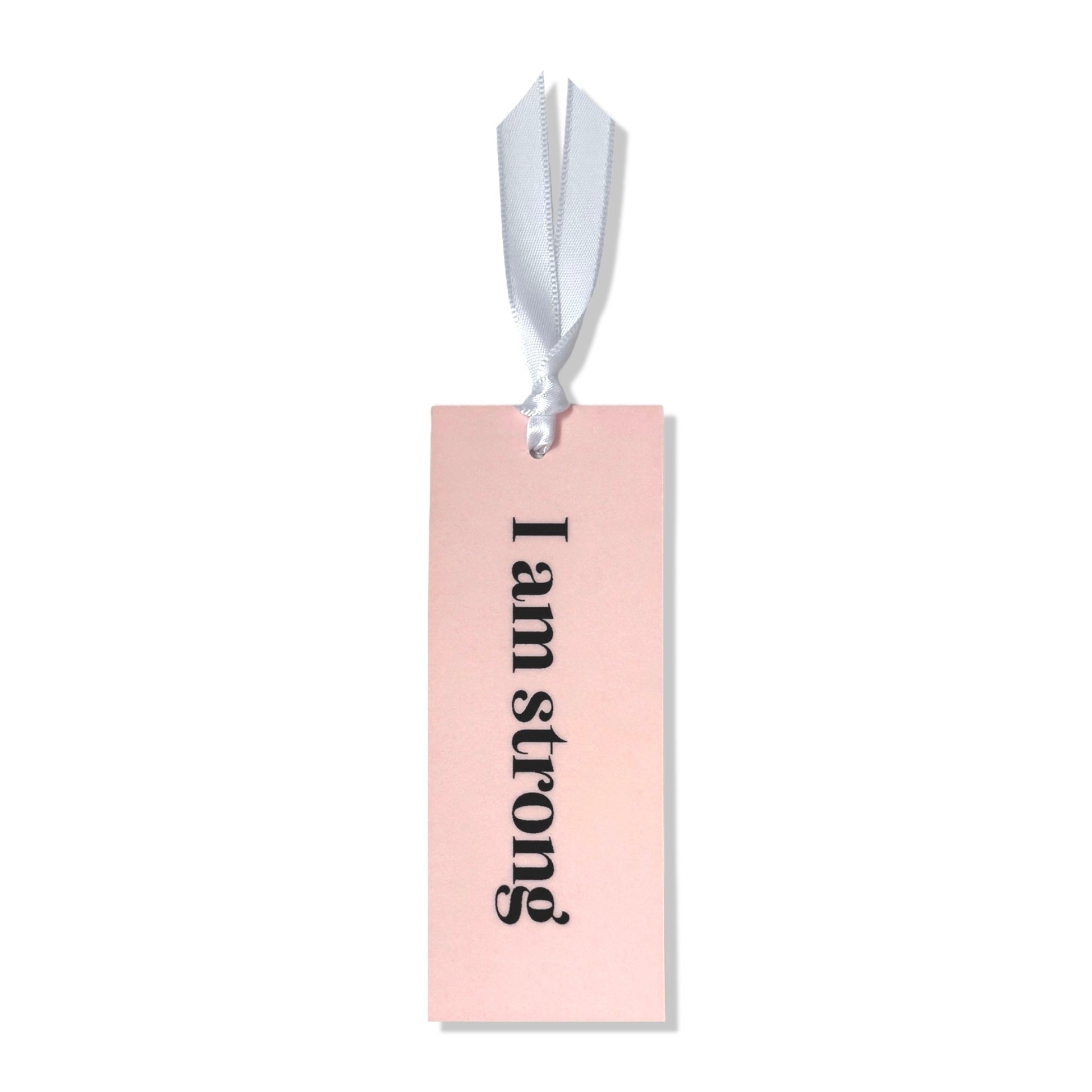 Dabble Doll Gift Box featuring a motivational bookmark with 'I am strong' in elegant lettering