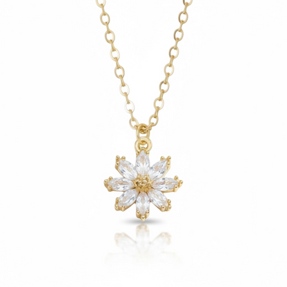 Dabble Doll Gold Necklace with Star Pendant Decorated with Sparkling Crystals