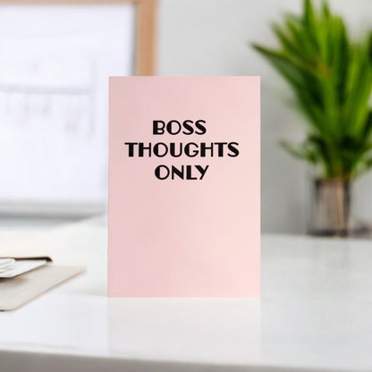 Pink Dabble Doll Notebook with 'Boss Thoughts Only' for girls and women