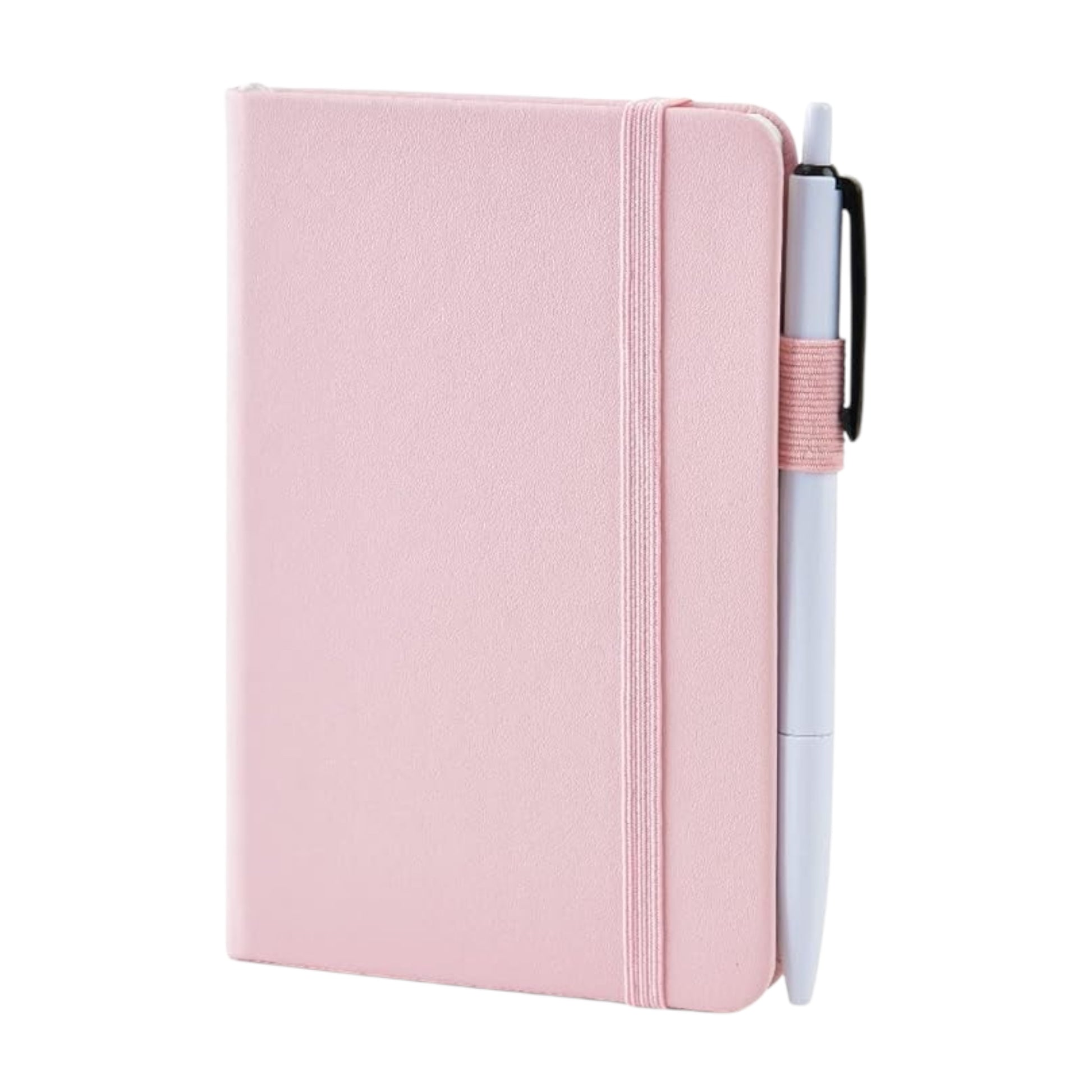 Pink Dabble Doll Notebook with a Soft Cover and a Pen Holder, perfect for girls and women