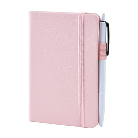 Pink Dabble Doll Notebook with a Soft Cover and a Pen Holder, perfect for girls and women