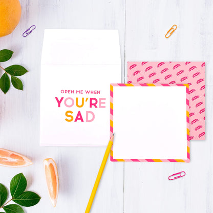 Open me when note set for girls and women with colorful designs and a cheerful style