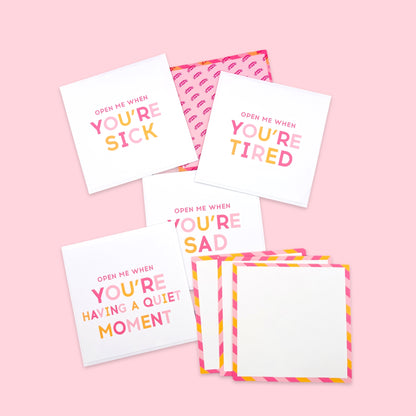 Dabble Doll Open Me When colorful cards in pink for girls and women, perfect for uplifting moments