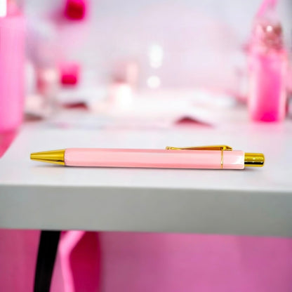 Dabble Doll Pink Pen with Gold Accent, perfect for girls and women who love stylish stationery