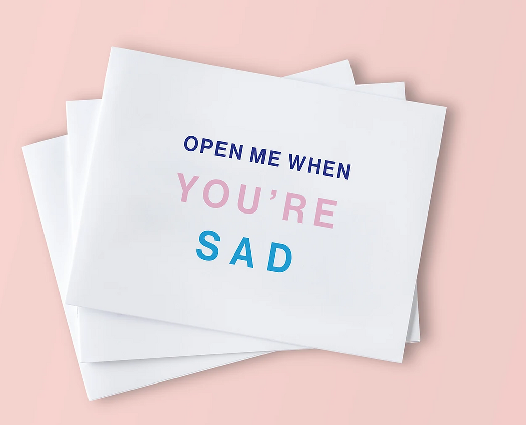 Dabble Doll 'Read Me When' Card Set for Girls in White with Colorful Messages to Uplift Women
