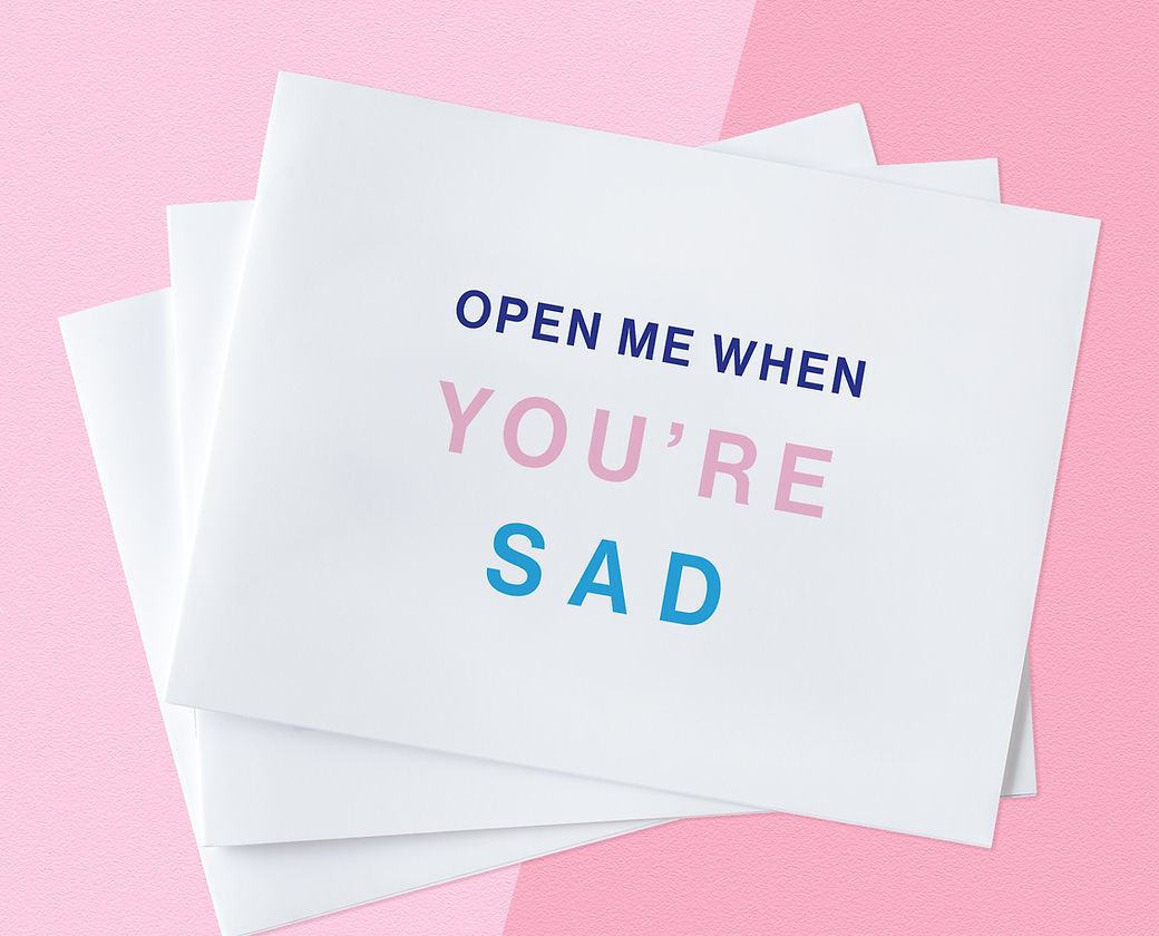Dabble Doll Read Me When motivational cards in pastel colors for girls and women to uplift their spirits