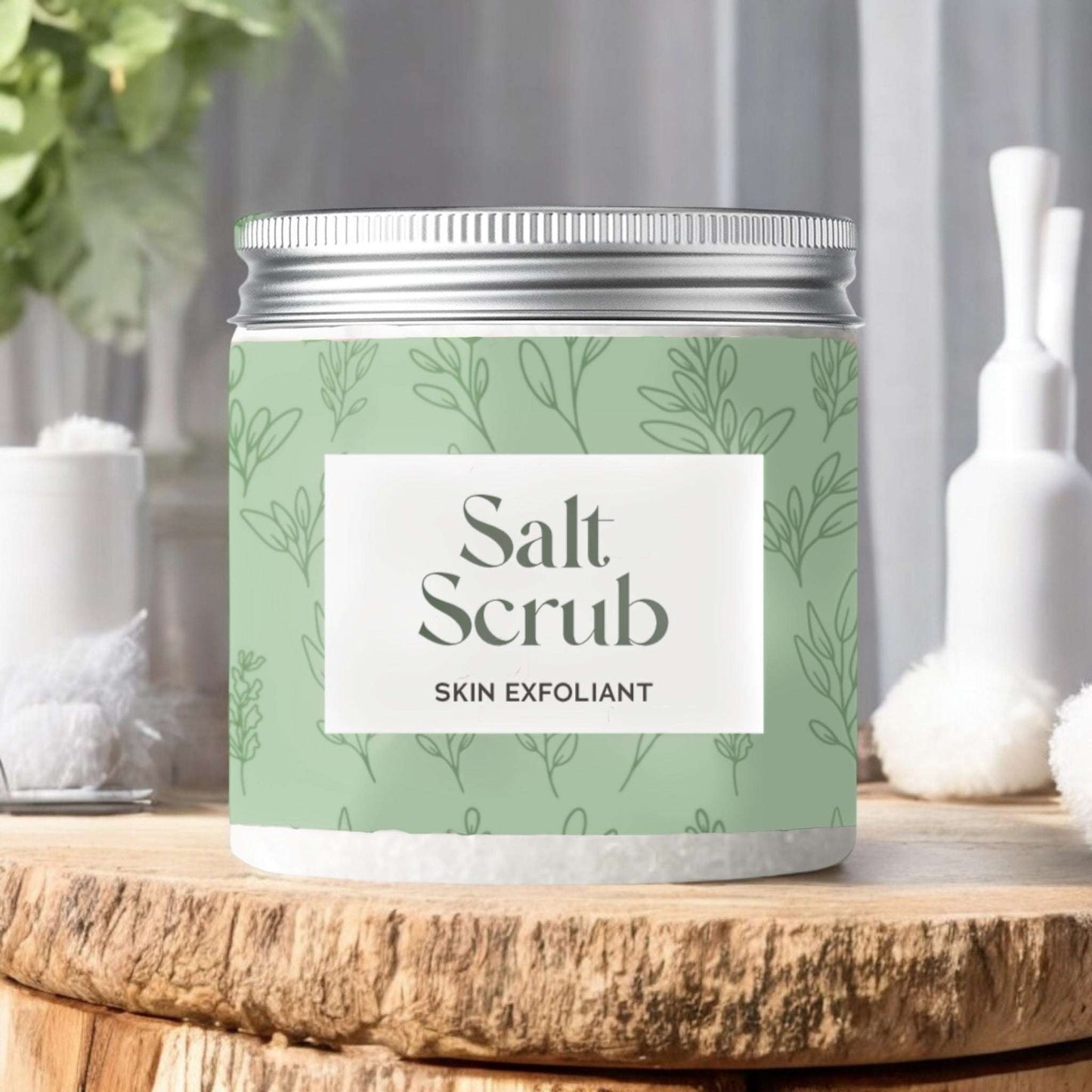 Dabble Doll Mint Green Salt Scrub Exfoliant for Girls and Women with Natural Ingredients
