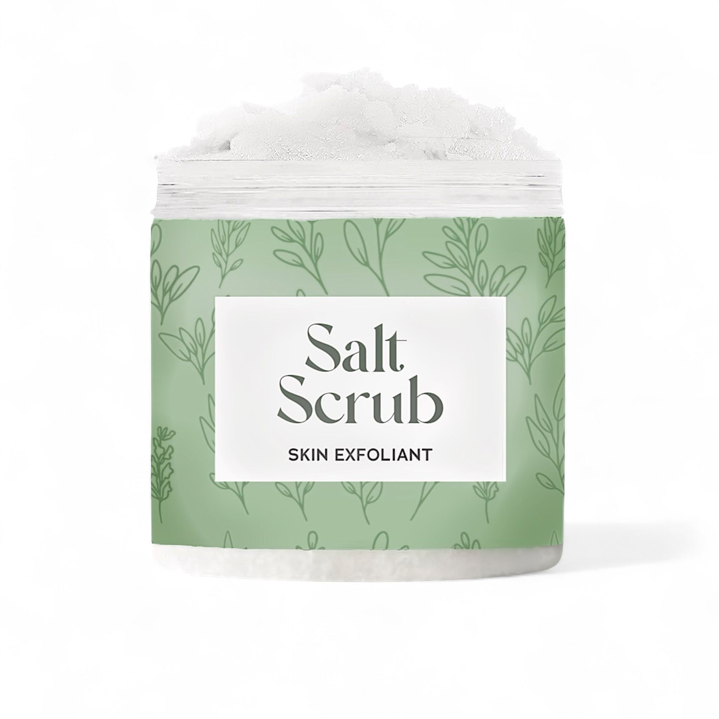 Dabble Doll Green Salt Scrub Exfoliant in a Jar for Women and Girls to Moisturize and Revitalize Skin