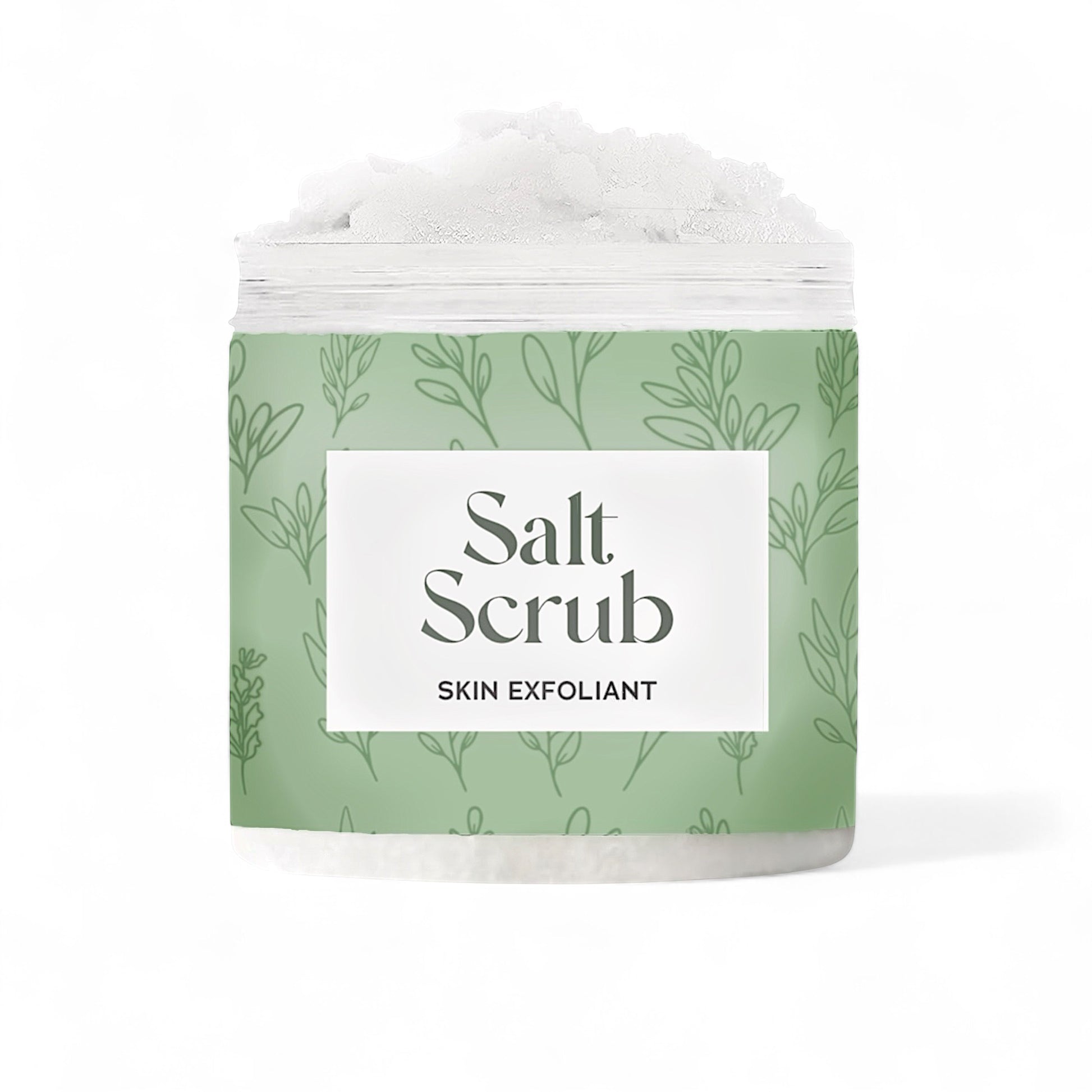 Dabble Doll Green Salt Scrub Exfoliant in a Jar for Women and Girls to Moisturize and Revitalize Skin