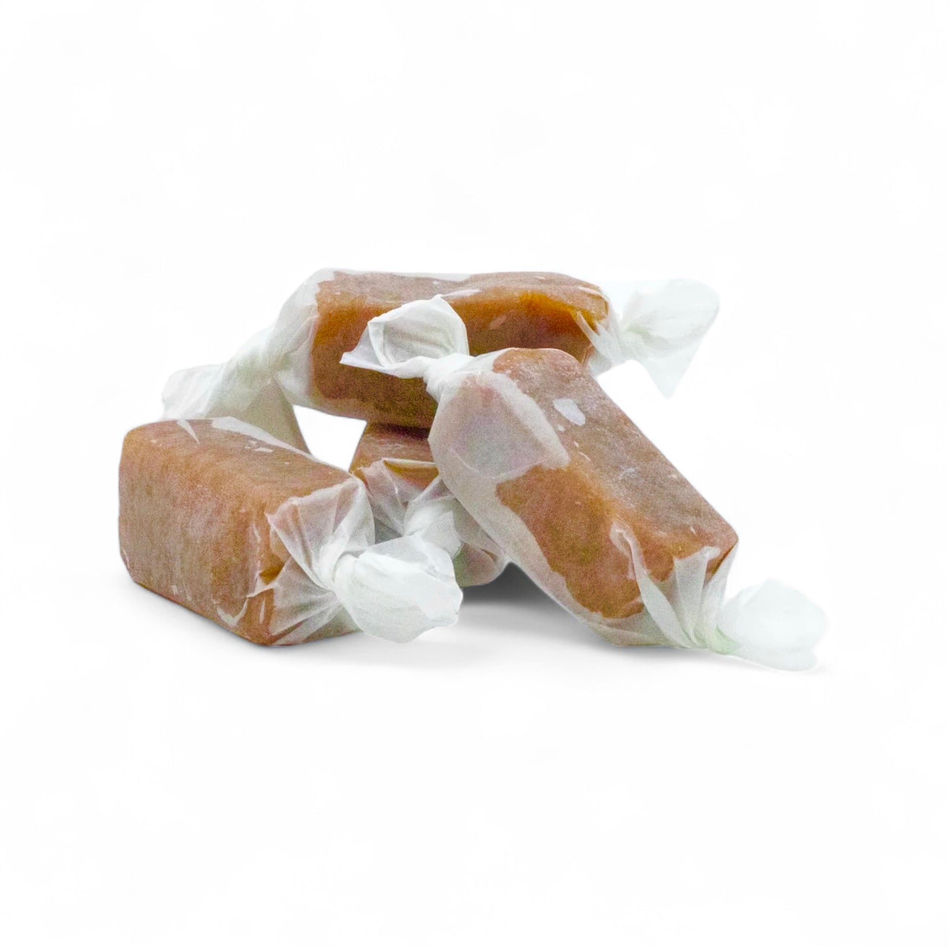 Dabble Doll Sea salt caramels wrapped in clear paper, perfect sweet treat for girls and women