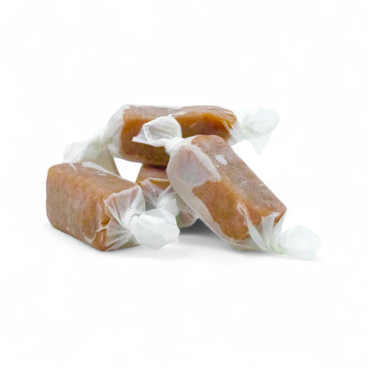 Dabble Doll Sea salt caramels wrapped in clear paper, perfect sweet treat for girls and women