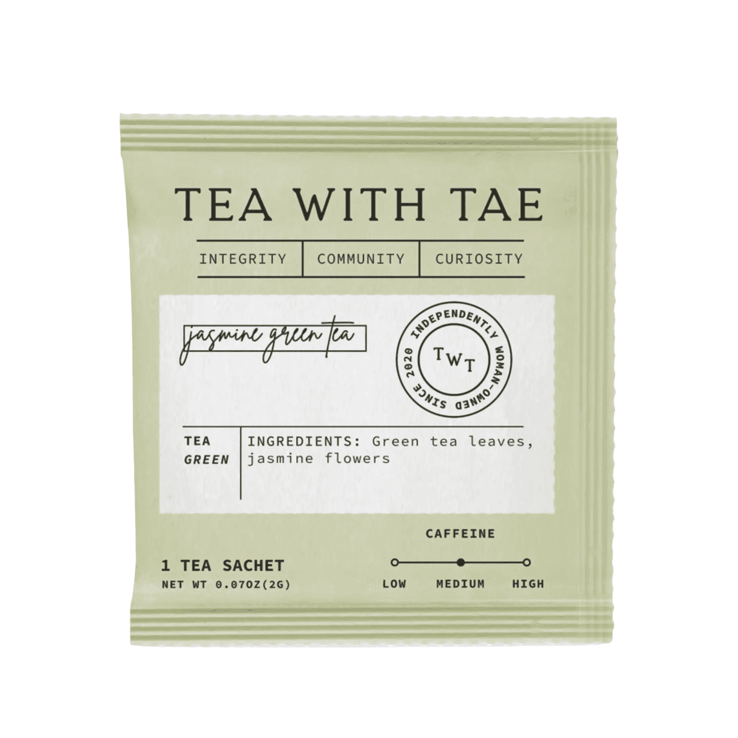Dabble Doll Jasmine Green Tea Sachet in Green for women and girls seeking a refreshing beverage
