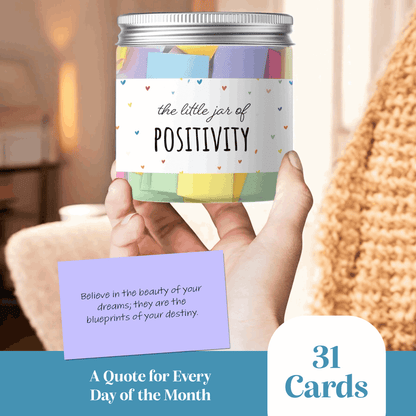 Dabble Doll Little Jar of Positivity Gift Box with colorful cards for women and girls