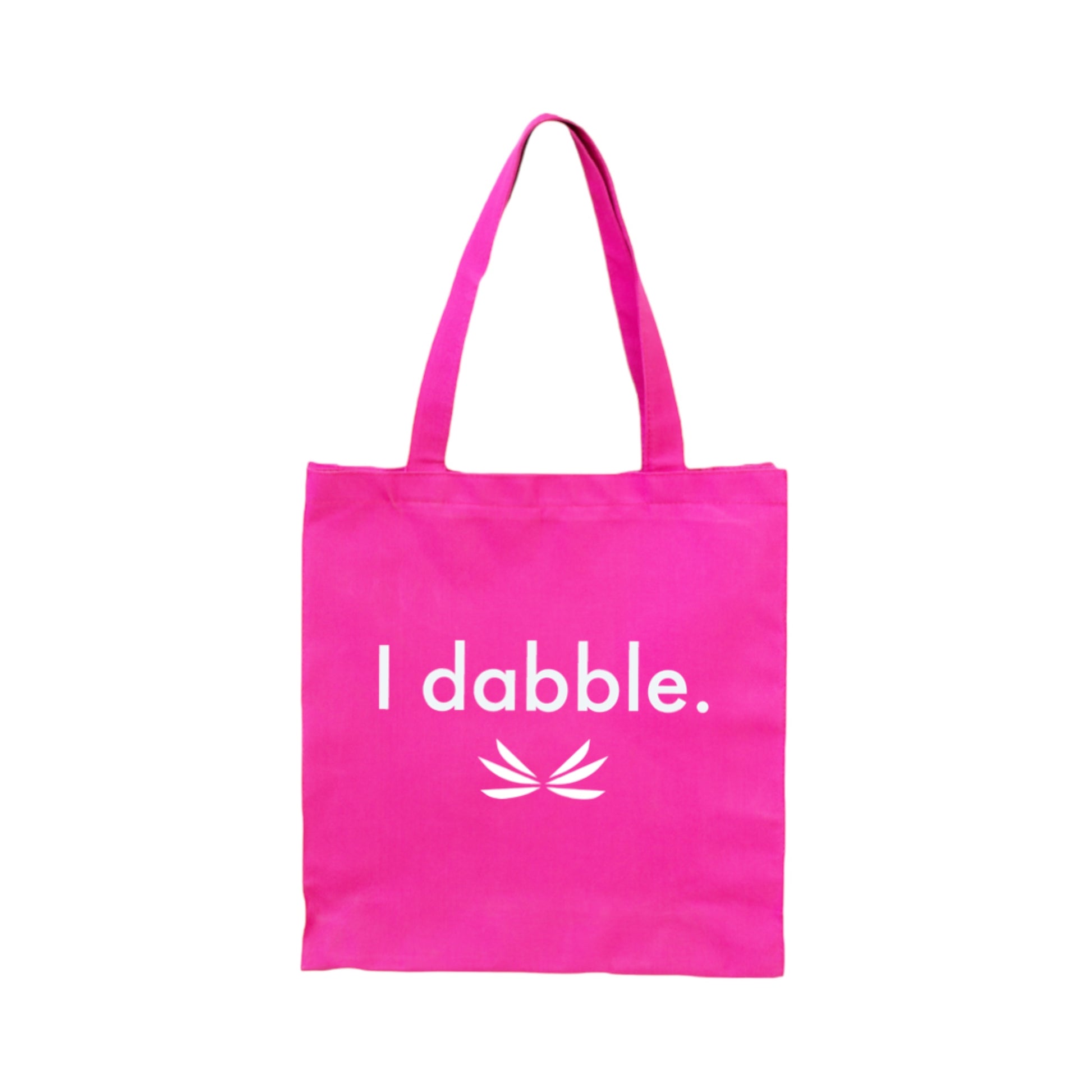 Pink Dabble Doll tote bag made of durable cotton, perfect for girls and women on the go